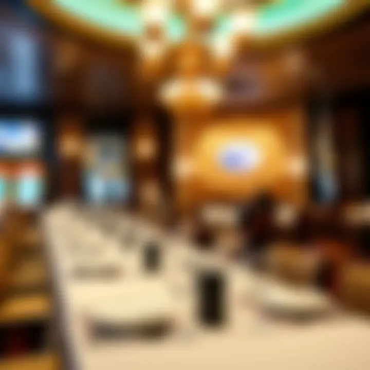 Luxury dining experience within the casino