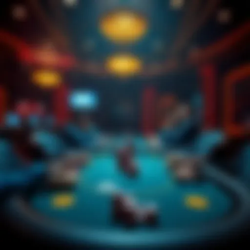 Realistic online poker table setup