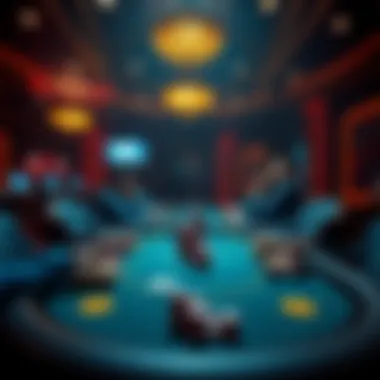 Immersive Online Poker Environment Realistic online poker table setup