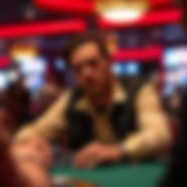 Strategic Thinking in Action A player deep in thought during a game