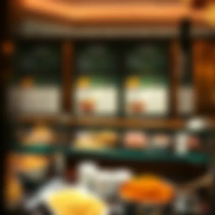 Detailed menu offerings displayed at the buffet entrance