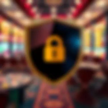 Online Casino Security Protocols A digital security shield representing online gaming safety measures