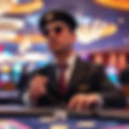 Illustration of Casino Captain overseeing gaming operations