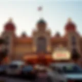 A historical view of the Sahara Casino showcasing its architectural grandeur