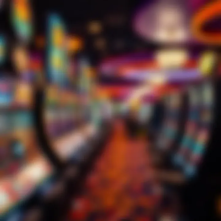 Diverse Gaming Floor A vibrant gaming floor with diverse slot machines