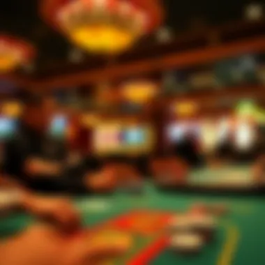 High-Stakes Poker Action A high-stakes poker table with intense gameplay