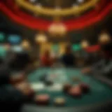 A captivating table set for an intense card game session