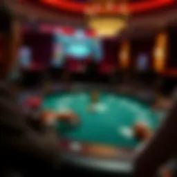 An online poker table showcasing Ultimate Texas Hold'em gameplay