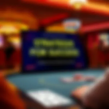 Strategic Insights for Success Strategic tips for Ultimate Texas Hold'em displayed on a digital screen