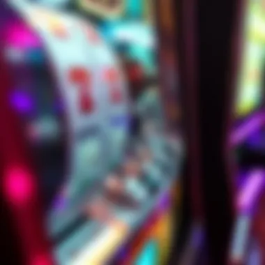 A close-up view of the internal mechanics of a used slot machine