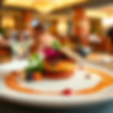 Artfully presented dish from a renowned restaurant at Wynn