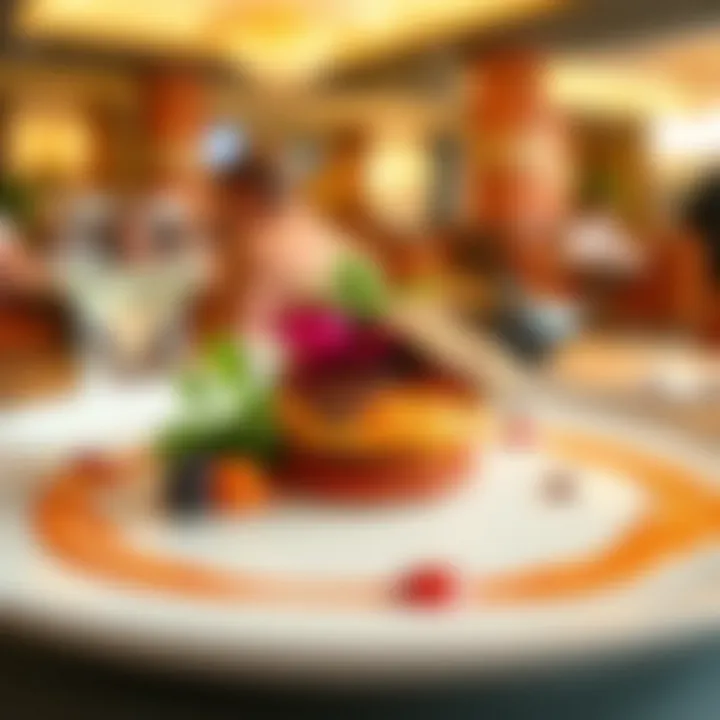 Artfully presented dish from a renowned restaurant at Wynn