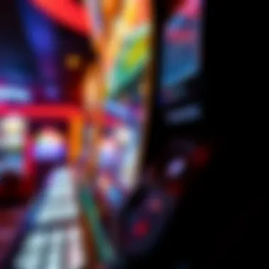 Close-up of an innovative gaming machine highlighting its technology and user interface