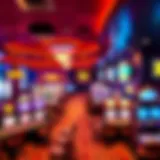 Vibrant Interior of Firestarter Casino A panoramic view of Firestarter Casino showcasing its vibrant interior and gaming floors