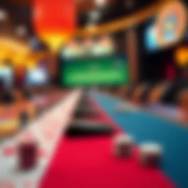 An abstract representation of the intersection between technology and gambling