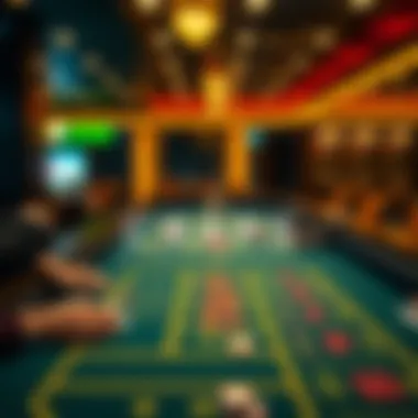 Diagram illustrating the rules of craps