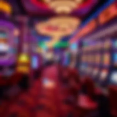 Exciting Gaming Atmosphere at Gold Coast Casino A vibrant gaming floor filled with various slot machines and table games