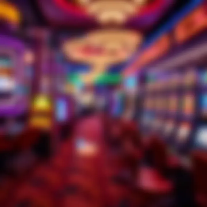 Exciting Gaming Atmosphere at Gold Coast Casino A vibrant gaming floor filled with various slot machines and table games