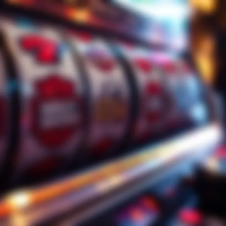 Close-up of slot machine reels featuring motorcycle symbols