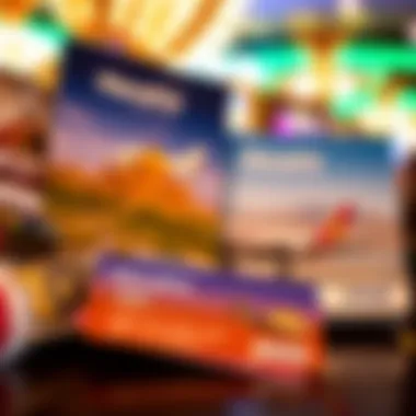 Loyalty cards displayed next to travel brochures