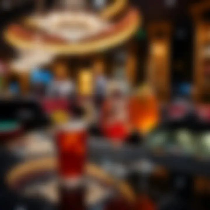 Elegant bar setup with high-end drinks