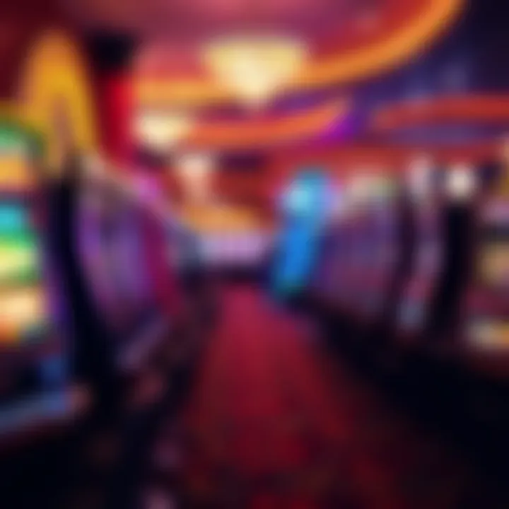 Exciting Gaming Floor Experience Vibrant gaming floor filled with various slot machines and tables