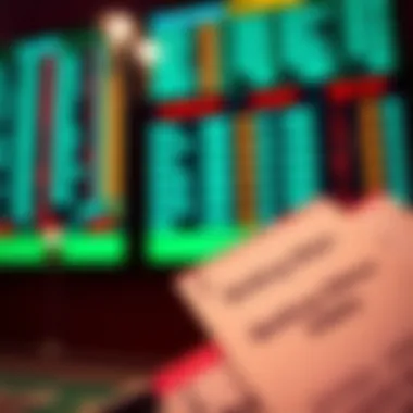 A close-up of betting slips and odds for horse racing