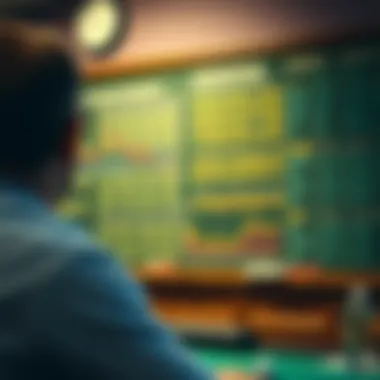 A chalkboard with statistical analysis of golf players