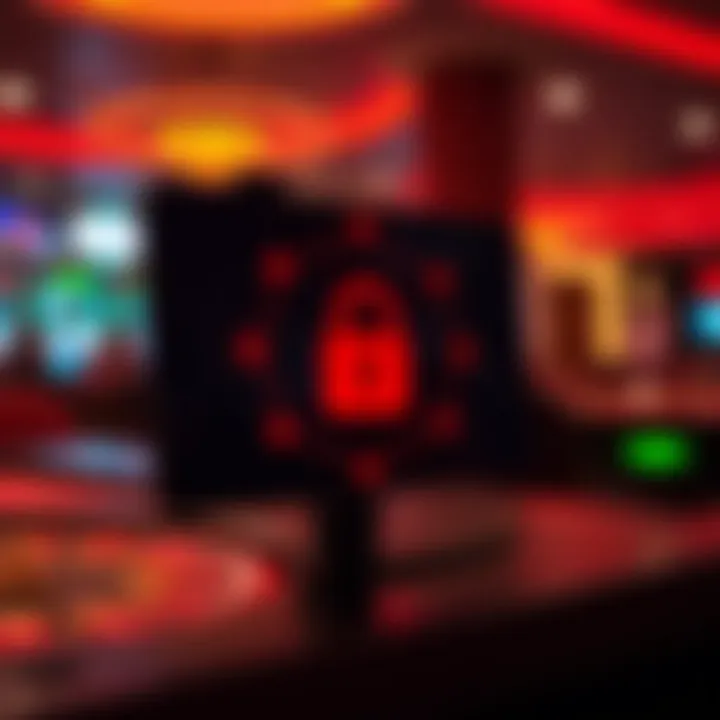 Security Measures in Online Casinos A secure online gaming platform with encryption symbols