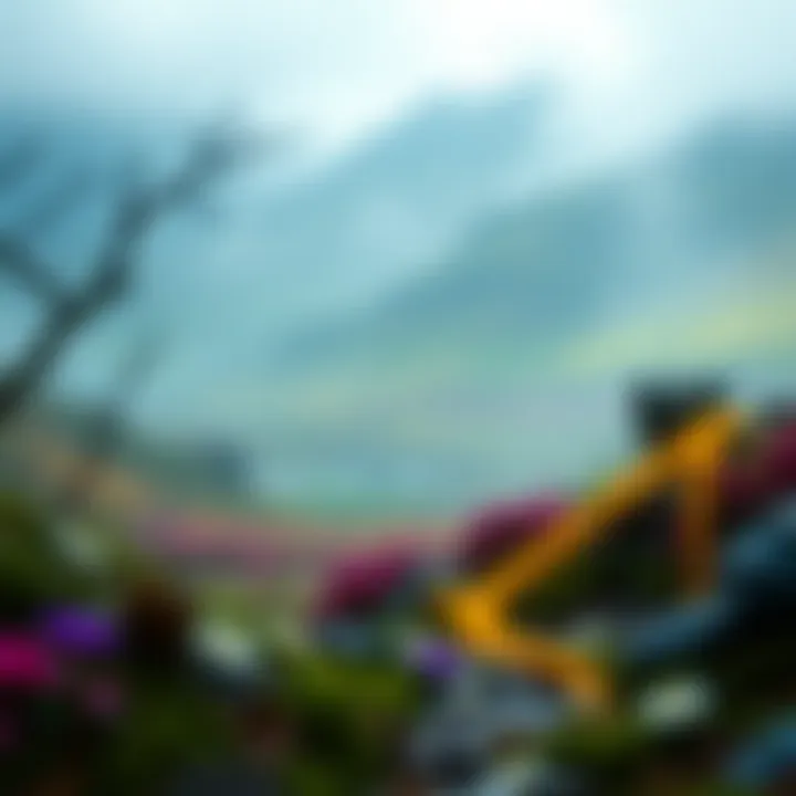 Enchanting Irish Landscapes and Folklore A vibrant scene of Irish landscapes with mythical elements