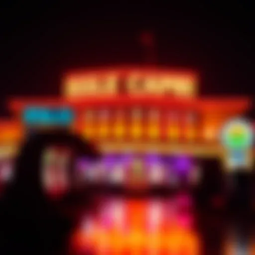Dazzling view of the Isle Capri casino at night