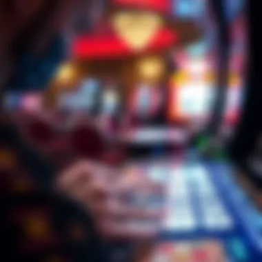 A close-up of a player engaging with a Konami card game