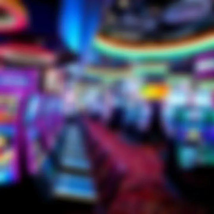 A dynamic view of a bustling Konami casino floor