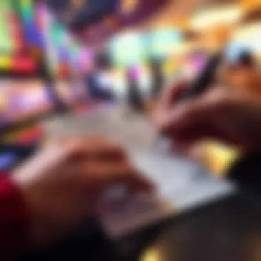 Engaging in Sports Betting Close-up of a sports betting ticket being filled out
