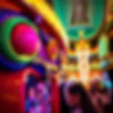 Vibrant art installation in Las Vegas