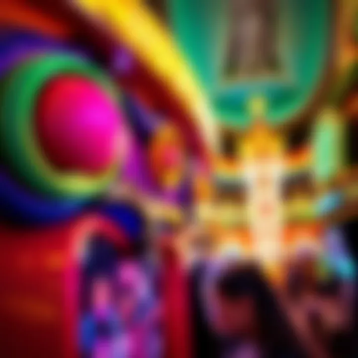 Vibrant art installation in Las Vegas