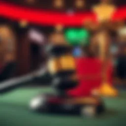 A gavel symbolizing legal authority over online gambling regulations