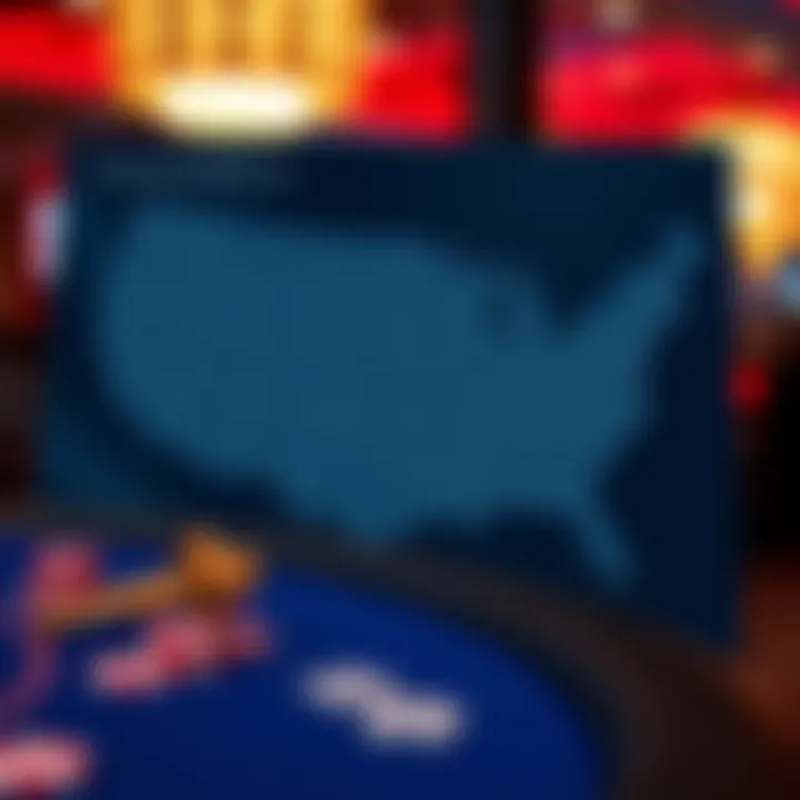 Map highlighting jurisdictions with distinct online gambling laws