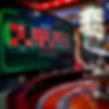 A sleek interface showcasing the betting options in live roulette.