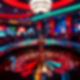 A captivating view of an online roulette table with vibrant graphics.