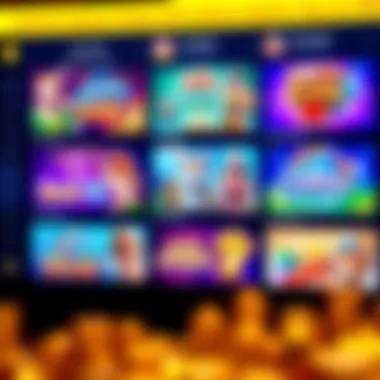 Diverse Game Selection on Lotsa Slots Vibrant online slots interface showcasing diverse game titles