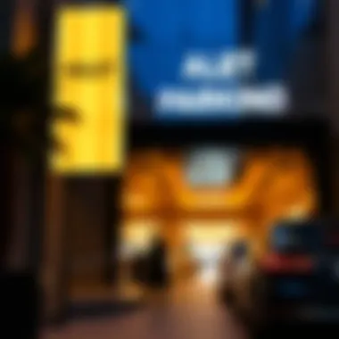 Valet Parking Experience at Luxury Hotels Entrance of a luxury hotel showcasing valet parking signage