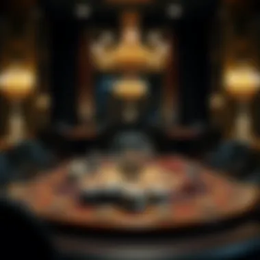 Creating a Luxurious Poker Atmosphere Elegantly arranged poker set in a luxurious setting