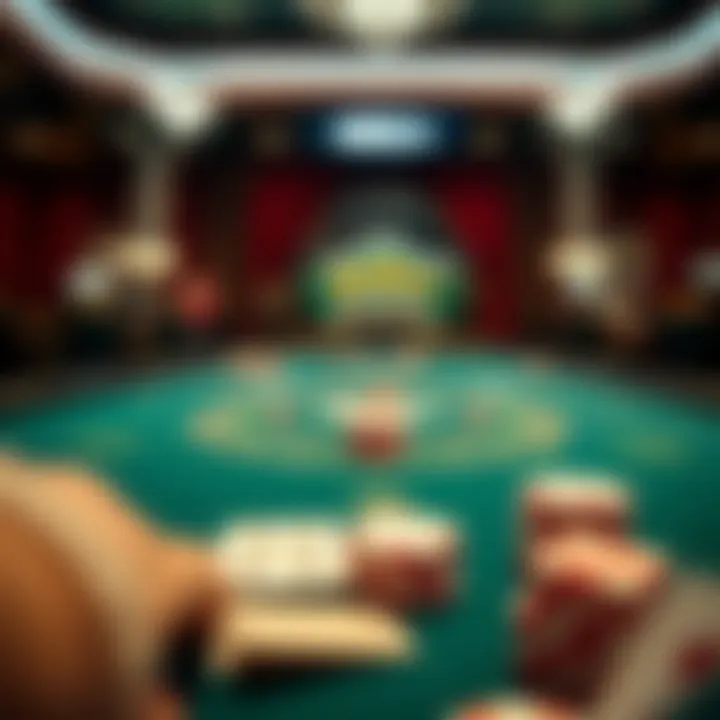An online table showcasing a Texas Hold'em game in action
