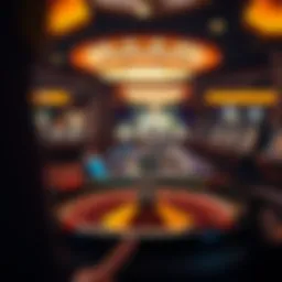 Interior view of a modern roulette machine in a casino setting