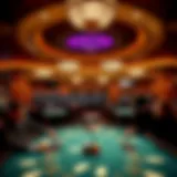 Luxurious ambiance of MGM Casino's poker room