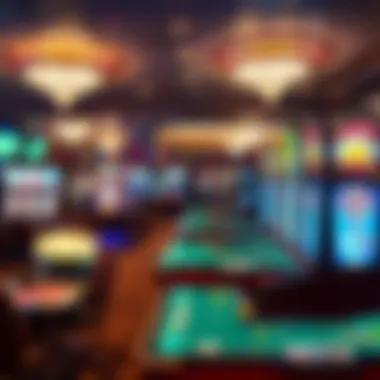 Gaming Floor Experience A luxurious gaming floor filled with diverse table games and slot machines