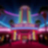 The vibrant entrance of MGM Grand showcasing its iconic architecture