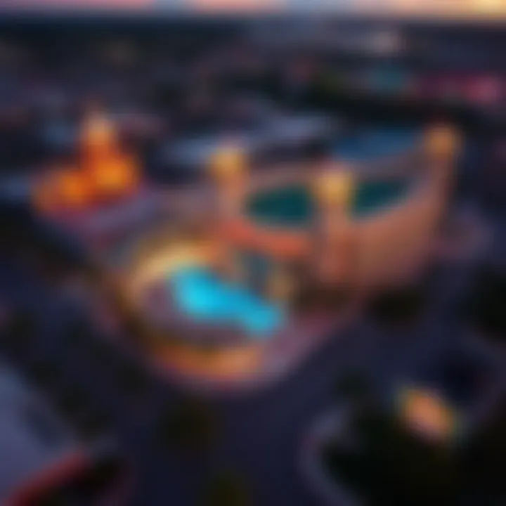 Aerial view of Miccosukee Casino showcasing its vibrant architecture and surroundings
