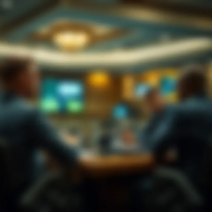 Management team strategizing in a conference room setting